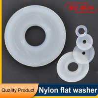 White Nylon Flat Washer Plastic Rubber High Temperature Resistant Flat Gasket Plane Spacer Insulation Ring Washer For Screw Bolt