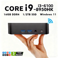2026 Mini PC Windows 11 Pro Core i9-8950HK/i3-6100 16GB DDR4 1TB SSD PC Gamer Computer Dual WIFI 6 BT5.2 4K HD Gaming Desktop