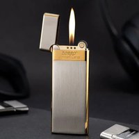 Zorro 636 Metal Ultra ThinButane Gas Inflatable GrindingWheel Lighter Holiday GiftSmoking Accessories Men'sSmall Tools Gift