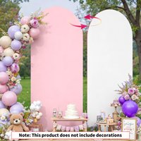 1 Piece, Pink and White Double-Sided Wedding Arch Cover, Double-Sided Dual-Color Dome Arch Elastic Fabric Cover, Suitable for Weddings, Bridal Showers, and Birthday Decorations