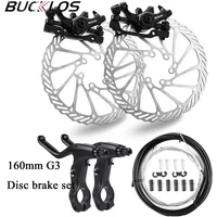 BUCKLOS Bicycle Disc Brake Set IS PM Bike Brake Calipers Aluminum Alloy Road MTB Brakes Lever with Cable 160mm Brakes Rotor