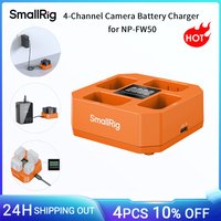 SmallRig Four-Channel Camera Battery Charger for NP-FW50, for A6400/ZV-E10/A7S II with LED Indicator 45W PD Fast Charging -5749