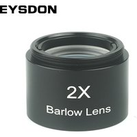 EYSDON 2X Barlow Lens 1.25 Inch Fully Metal Coated Optical Glass With Front M28*0.6mm Filter Threads for Telescope Eyepiece