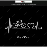 AliExpress NONE Heartbeat Bike Stickers Reflective Waterproof Decals for Bicycle Frame Top Tube Decorative Road Cycling Accessory