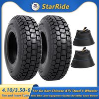 4.10/3.50-6 4.10-6 410-6 Tire and Inner Tube for Warehouse Cars Scooter Wheel Hand Truck Lawn Mower Dollies Wheelbarrow Parts