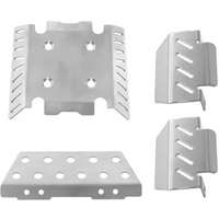 Stainless Steel Front and Rear Chassis Armor Protector for MJX H8H V1 V2 1/8 RC Car Upgrade Parts Accessories
