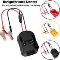 For Makita/Milwaukee/Dewalt 18V Battery Car Converter Charger Clip Auto Igniter Jump Starter Booster Cable Adapter Emergency