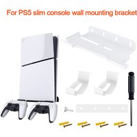 For Sony PS5 Slim Wall Mounted And Controllers Stand Vertical Holder Kits for Sony PS5 Slim Game Console and Gamepad Accessories