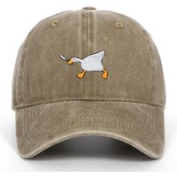 Fashion Embroidery Goose White Goose Baseball Cap Solid Color Unisex Snapback Hat Adjustable Trucker Hat Women