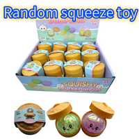 Blind Box Colorful Dumpling Squeeze Toy with Bamboo Steamer Soft TPR Dough Ball Decompression Fidget Toy Creative Funny Gift