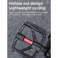 AliExpress ESLNF Bearing DU Bicycle Pedal Aluminum Alloy Anti Slip MTB Road Bike Pedal Widen Pedals Profession Bike Accessories