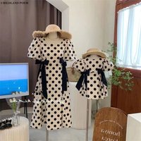 Mother Daughter Matching Clothes Summer Polka Dot Mom Daughter Dresses Korea Style Family Matching Outfits Mommy And Me Clothes