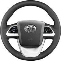 For Toyota Prius 4 Mirai Prius Prime 2015-2022 Car accessories DIY Hand Stitched black Genuine Leather Car Steering Wheel Cover