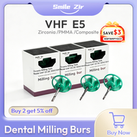 VHF E5 E4 Dental Fan Milling Burs for Zirconia PMMA DC NC Diamond Coating Cutter D3 Dental Lab Grinding CAD CAM Grinding Drills