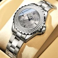 Karneval Marke Mode Uhr für Frauen Damen Luxus Diamant Mädchen Geschenk Quarz Armbanduhr wasserdichte leuchtende Uhr reloj mujer