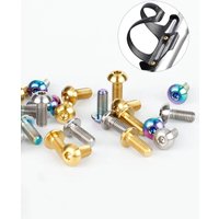 AliExpress NONE Set of 4 Titanium Bolts M5x12mm for MTB Bike Road Bicycle Water Bottle Cages Screws