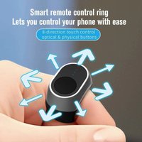 Wireless Bluetooth Remote Control Ring Mouse Multifunctional Smart Fingertip Controller Mice Support Smartphone/PC/Smart TV/iPad