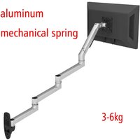 D-MOUNT 7014 Aluminum Mechanical Spring 17'-32' TV Monitor Wall Mount Bracket Extra 4 Section Long Arm Full Motion Rotate 3-6kg