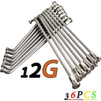 AliExpress 36 Pcs Bicycle Spokes & Nut 12G(2.55mm)/108/112/127/136/176/200/202/211/213/225MM 304 Stainless Steel Electric Bike DELT