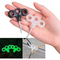 4/6Pcs Tent Nails Screw Hooks, Rope Buckles, Hiking Camping, Luminous Travel Outdoor Gear Tent Accessories Fasteners Accessories