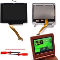 Kits d’écrans LCD IPS V5 pré-laminés Hispeedido pour GBA SP, avec une luminosité élevée, ne nécessitant aucune découpe, pour Gameboy Advance SP.