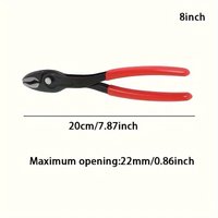 1Pc 8 Inch TwinGrip Slip Joint Pliers Auto Repair Clamp Tool Fish Tail Plier 82 01 200 Adjustable Damaged Screw