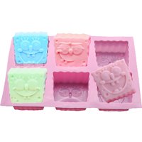 6 Hole Silicone Mold Chocolate Soap Mold Fondant Patisserie Candy Bar Mould Decoration Cake Baking Accessories Bakeware Tool