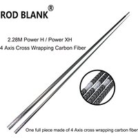 Rod Blank 2.28M 2 Sections 4 Axis Cross Wrapping Carbon Fiber Bass Fishing Rod Blank Rod Building Component Pole Repair