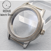 RICHUS ETA 6497 44mm Watch Case For ETA 6497 6498 ST36 Hand Winding Movement Sterile Dial Sapphire Glass Caseback Watch Parts