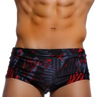 UXH Brand Mens Swimwear With Push-Up Multicolor Trunks Boxer Hi-Q Sexy Men Breathable Swim Suit Speed Matching Beach Shorts