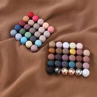 Épingles à foulard Hijab à aimant rond pour femmes musulmanes, épingles unies pour dames, accessoires décorés, savoir à la mode, chaud, 2 paires par sac
