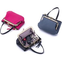 2025 Women's New Genuine Leather Mouth Gold Bag Creative Handheld Small Wallet Large Capacity Double layer Clip Coin Storage Bag