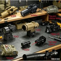 Practical 20mm Holder Tactical Set PEQ15 Beam Sight Torch Combat Gun Accessories for CS Event Field Games