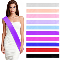 1 Piece 180cm/70in Blank Satin Sash DIY Make Your Own Sash for Bachelorette Bridal Shower Wedding Birthday Beauty Pageant Party