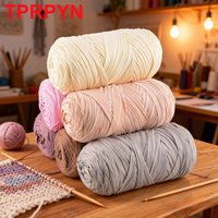 1Pc 200g Polyester Crocheting T-Shirt Yarn DIY Crafting Crochet And Knitting - Bags, Cushions, Dolls, Baskets, Scarves 50m/54yd