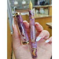 New Admok M800 Acrylic Fountain Pen Schmidt Soft No.6/35# F/M/B 0.5/0.7MM Bock Bent Nib Inking Pen Students Writing Gift Pen