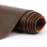 Cowhide leather material brown top layer genuine leather thin top layer cowhide dark brown 1.0mm ultra-thin leather material bed