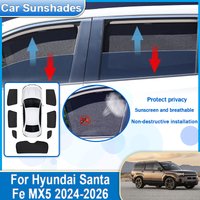 Auto Mesh Sunshade For Hyundai Santa Fe MX5 2025 2024 2026 Accessories Car Window Sun Visors Sunshades Sun Shade Curtain Protect