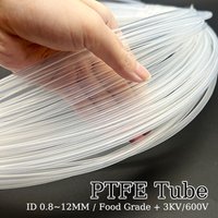 Food Grade ID 0.8mm~12mm PTFE Tubing Transparent Tube Non-Toxic Odorless for Food Machinery Pressure Resistant 3KV/600V