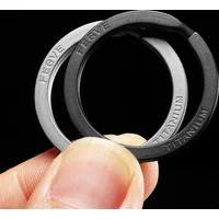 Titanium Black Men Keyring Car Flat Key Chain Rings Holder ARC Lightweight Keychain Buckle Accessories Durable Quickdraw EDC