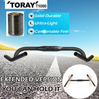ZNIINO New Carbon Fiber Modify Gravel H Handlebar Big Flare Bar Cycle Cross Road MTB Bike Handlebars Travelling Bicycle