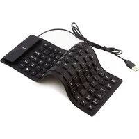 Silicone Mute Soft Keyboard 85-key Computer Keyboard USB Wired Keyboard Portable Mini Laptop Pc Folding Waterproof Keyboard