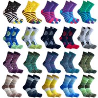 Man Five Finger Socks Short Pure Cotton Striped Soft Business Casual Dress Anti-Bacterial Breathable Warm Happy Funny Toe Socks