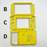 For NEW 3DS XL Replacement Complete Housing Case Set Middle Housing Shell Hinge Part Bottom Middle Shell Cover Plastic Frame