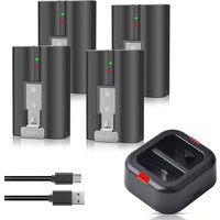 TAVT RV4 Battery and Quick Dual Charger Station For Ring Video Doorbell 2/3/4/3 Plus,Spotlight Cam,Solar Floodlight