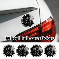Universal Car Wheel Hub Stickers Waterproof Auto Exterior Decals For Peugeot 206 307 308 3008 207 208 407 508 2008 5008 107 106