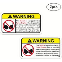 AliExpress NONE 2PCS/SET Funny Turbo Engine Warning Waterproof Vinyl Stickers Decals for Car Truck SUV Van Auto Body Decor