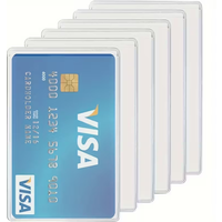 12PCS PVC Waterproof Transparent Card Holder Plastic Card id Holders Case To Protect Credit Cards Card Protector Cardholder Bags