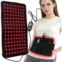 120 LEDs Red Light Infrared Therapy Belt 850nm 660nm Back Burn Fat Wrap Slimming Machine Waist Heat Pad Warming Uterus Stomach