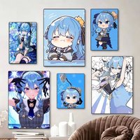 Kawaii Hoshimachi Suisei Poster Perfect Space Sticker Self Adhesive for Office Home Theater Wall Art Decor Fancy Gift